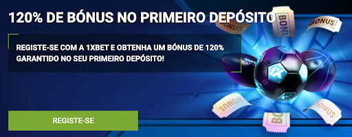 Bónus de 120% para primeiro depósito